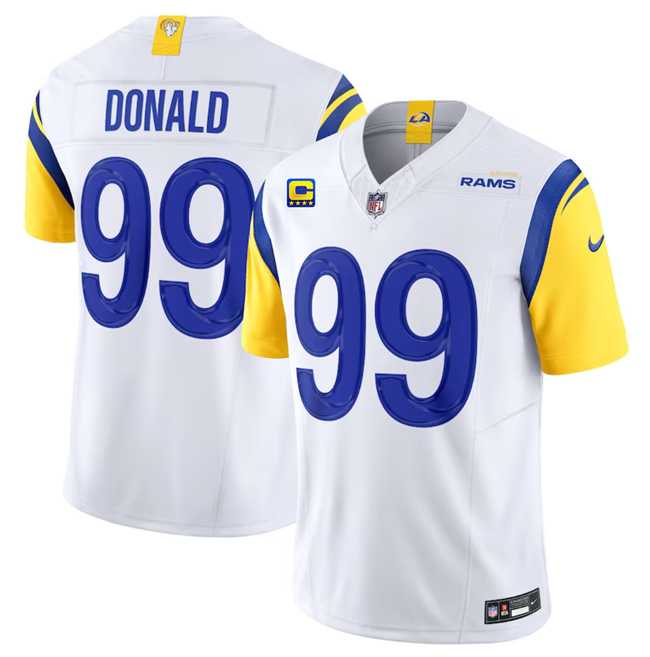 Men & Women & Youth Los Angeles Rams #99 Aaron Donald White 2023 F.U.S.E. With 4-Star C Patch Vapor Vapor Limited Football Stitched Jersey,We sell and wholesale Men & Women & Youth Los Angeles Rams #99 Aaron Donald White 2023 F.U.S.E. With 4-Star C Patch Vapor Vapor Limited Football Stitched Jersey on line form chian!